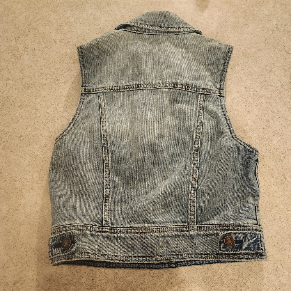 Y2K American Eagle Jeans / Denim Button Down Vest Size Sm. Good Used Conditions - Picture 3 of 10